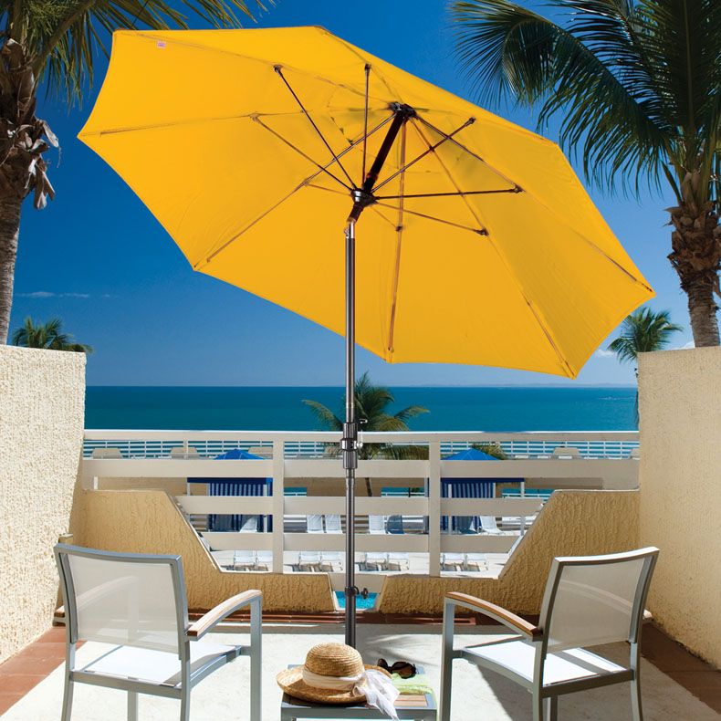 Monterey 2pc Aluminum/Fiberglass Umbrella, Black and Burgundy - Pool