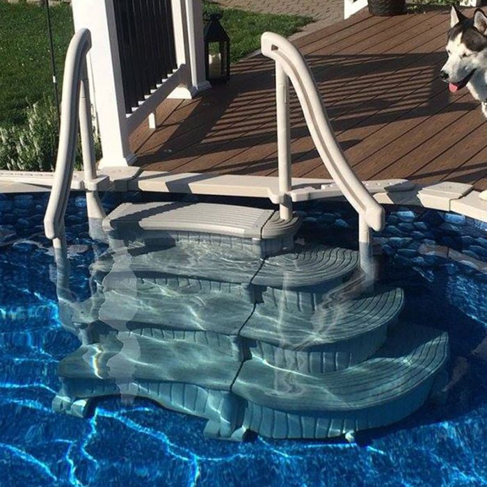 Above Ground Curved Pool Steps - Pool Supplies Superstore - Pool Supplies