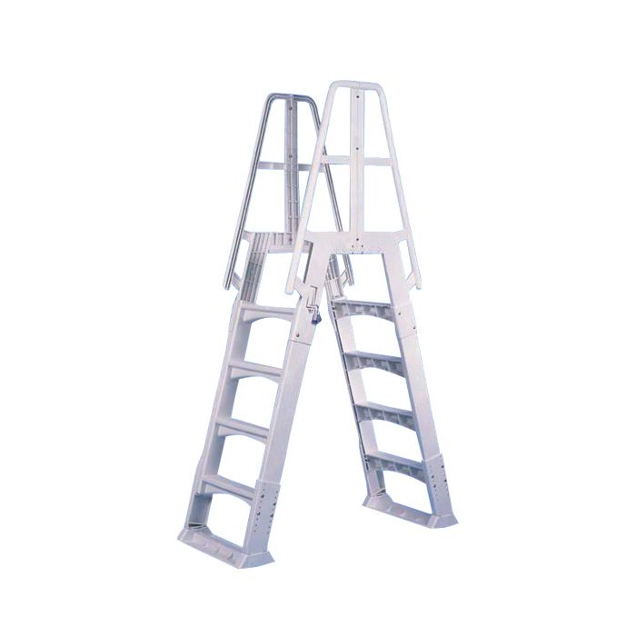 White VinylWorks Canada SLD Snap-Lock Deck Ladder 