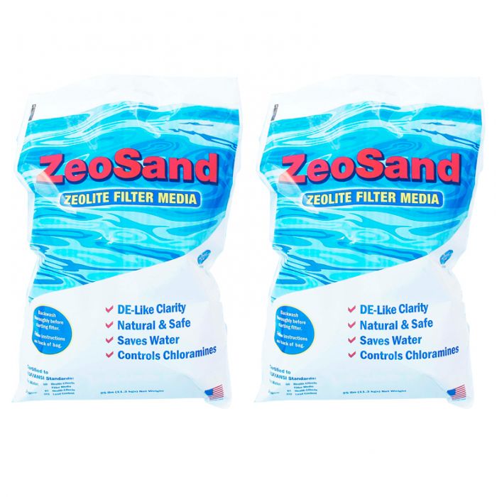 ZeoSand Pool Filter Media 50 lbs 2 x 25 lb Bags 