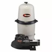 Hayward XStream above ground pool cartridge filter system with 1.5 HP PowerFlo Matrix pump, featuring large-capacity tank (150 square foot) and durable base