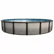 Milano 12 foot round above ground pool featuring 52 inch resin walls with modern design and durable construction
