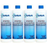 NAVA Super Clarifier, (4) 32 oz. Bottles - Powerful Pool Water Clarifier - Pool Supplies Superstore