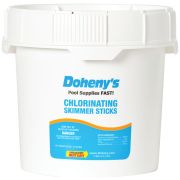 Doheny's 25 lb. Bucket of Chlorinating Skimmer Sticks - chlorine sticks that sanitize your pool to stop algae and bacteria.