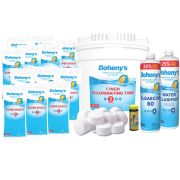Doheny's Above Ground Chemical Bundle with 1 inch Chlorine Tabs, Super Shock, Algaecide 60 and Water Clarifier Plus - Doheny's best sellers!