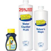 Add-On Pack #2 from Pool Supplies Superstore with Water Clarifier, Nature's Magic, and 50 AquaChek Yellow Testing Strips