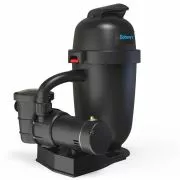 Side view of Doheny's 120 square foot cartridge filter with 1 HP pump