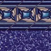 Swimline LI2452PDU J-Hook Unibead Pool Liner, 52 in Wall, 24 ft Round, 20 Gauge, Pacific Diamond