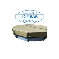 Ultimate Solid Winter Pool Cover 12 ft Round – 10 Year Warranty, 6" Mesh Drain Band, High Tear & Puncture Resistance | 15 ft Actual Size