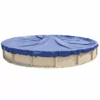 16 Year Above Ground Round Solid Winter Cover on Pool and no background