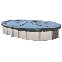 4 Year Above Ground Oval Economy Winter Cover on Pool and no background