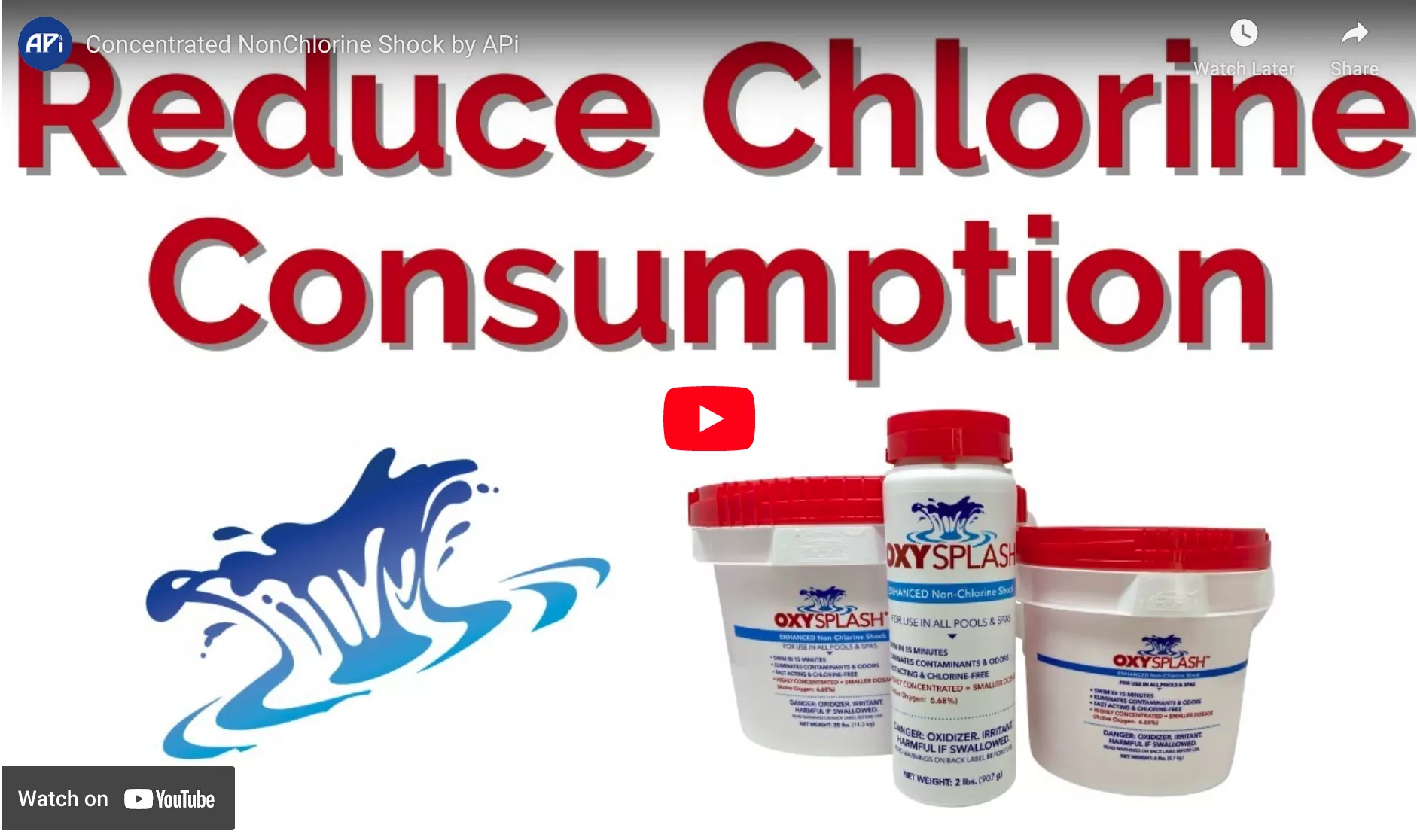 APi OxySplash Concentrated NonChlorine Shock