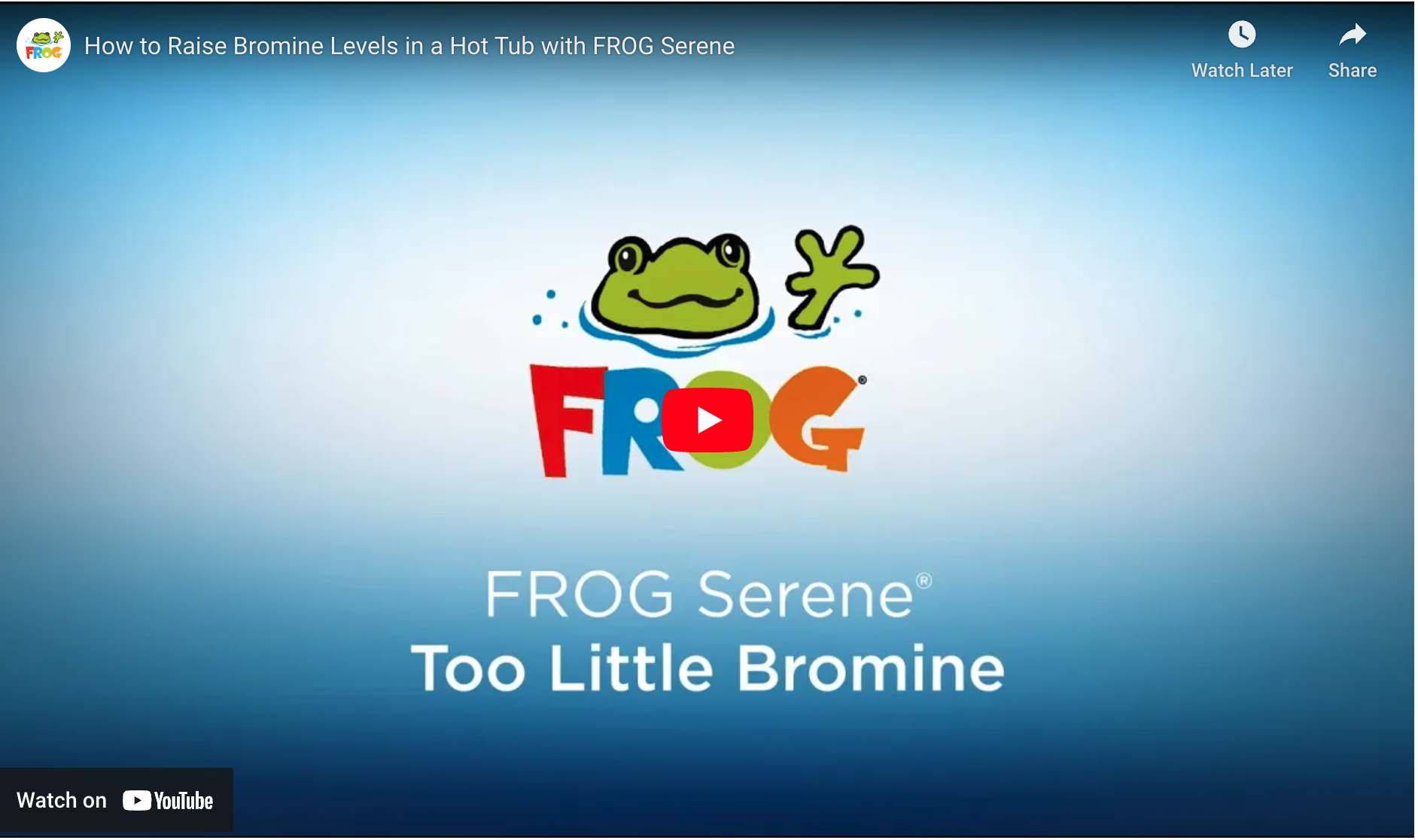 How to Raise Bromine Levels in a Hot Tub with FROG Serene