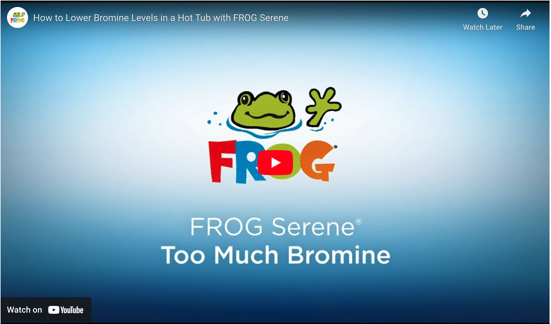 How to Lower Bromine Levels in a Hot Tub with FROG Serene