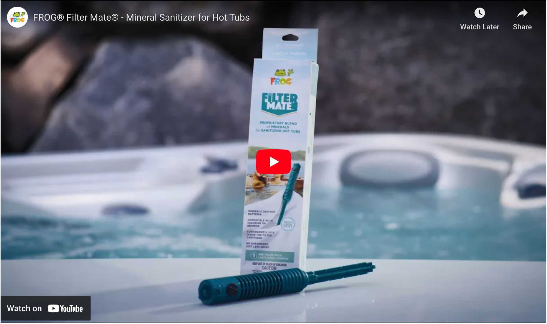 Pool Frog Filter Mate Mineral Sanitizer for Hot Tubs