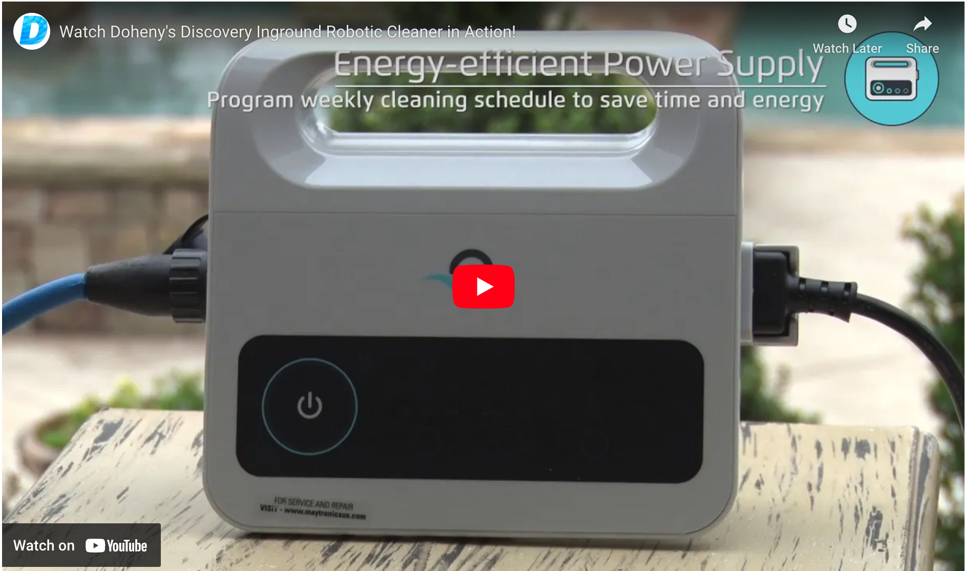 Doheny's Discovery Inground Robotic Cleaner in Action!